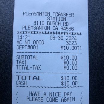Pleasanton Garbage Service - 6/30/24: my fee was $10 (Pleasanton Resident) - Junk Removal & Hauling Near Me - Pleasanton, California Pleasanton Garbage Service - 6/30/24: my fee was $10 (Pleasanton Resident) - Junk Removal & Hauling Near Me - Pleasanton, California
