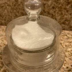 Photo of Maid VIP - Thousand Oaks, CA, US. Glass cotton pad holder in bathroom