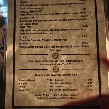 Moderna Bar & Pizzeria - Dessert Menu - Pizza Near Me - Austin, Texas Moderna Bar & Pizzeria - Dessert Menu - Pizza Near Me - Austin, Texas