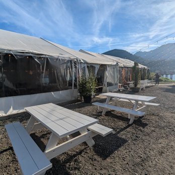 Tracy's King Crab Shack - Seating area/tents. - Bars Near Me - Juneau, Alaska Tracy's King Crab Shack - Seating area/tents. - Bars Near Me - Juneau, Alaska