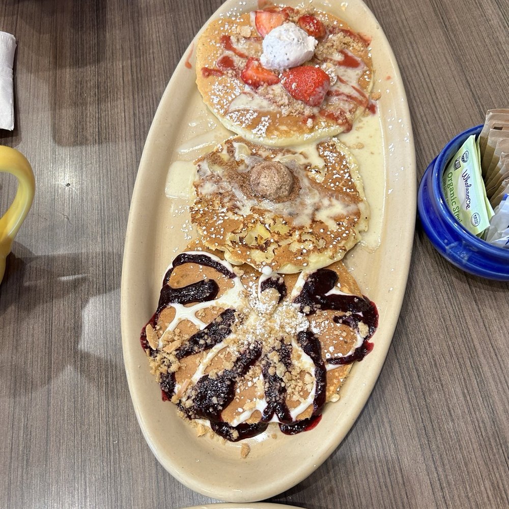 Snooze, an A.M. Eatery - Signature Pancake Flight - Breakfast & Brunch Near Me - Atlanta, Georgia Snooze, an A.M. Eatery - Signature Pancake Flight - Breakfast & Brunch Near Me - Atlanta, Georgia