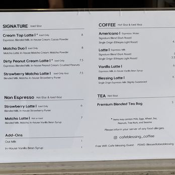 Cafe Blessing - Menu - Coffee & Tea Near Me - Schaumburg, Illinois