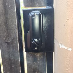 American Security Solutions - This is another keypad we installed on a gate. This customer wanted a thumb turn. We have options for double-sided keypads as well.