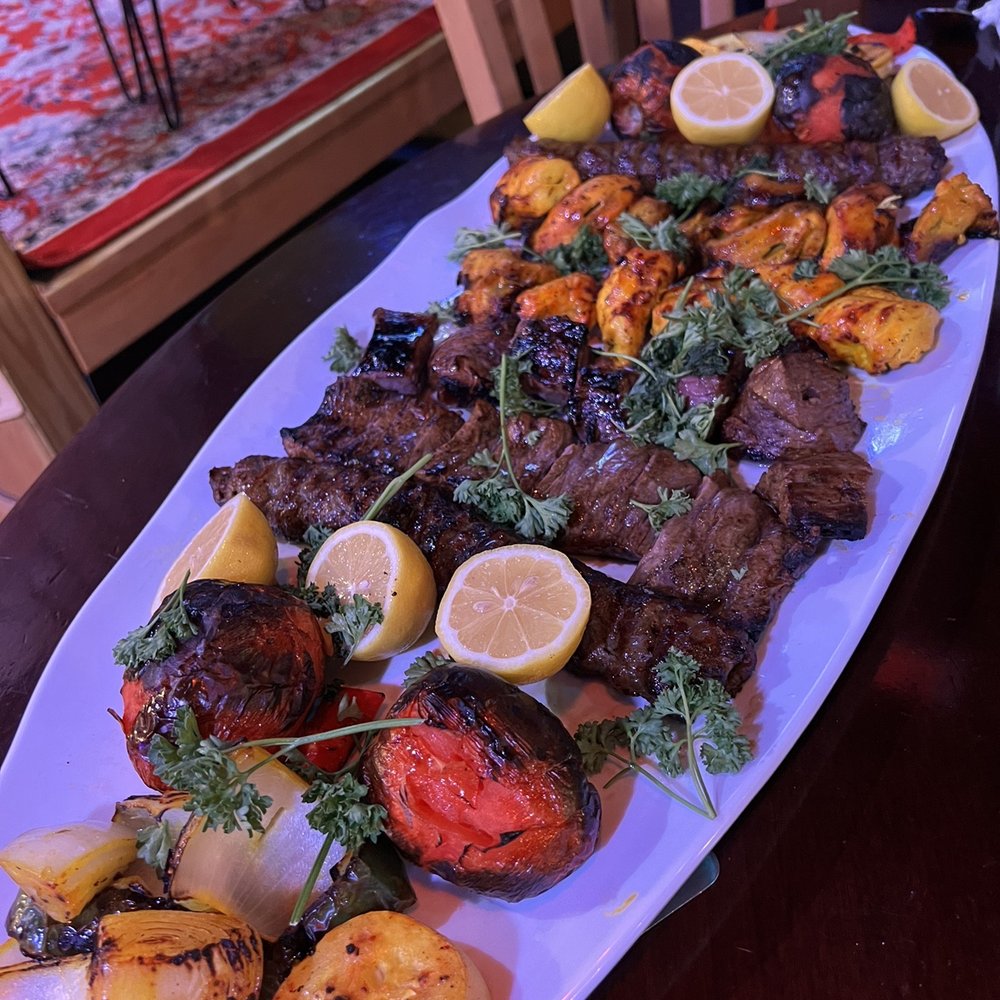 Kababi Cafe By Kuluck - a platter of food - Persian/Iranian Near Me - Sunrise, Florida