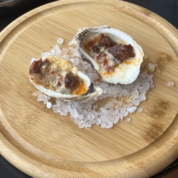 Tenfold Rooftop - 10x Tour Smoky Chorizo Oysters* - Cocktail Bars Near Me - San Antonio, Texas