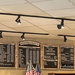 menus on the wall