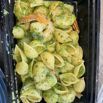 Alessa - delivery: Pesto Conchiglie Shrimp Feb 2021 - 4 regular shrimp only - Italian Near Me - Laguna Beach, California Alessa - delivery: Pesto Conchiglie Shrimp Feb 2021 - 4 regular shrimp only - Italian Near Me - Laguna Beach, California