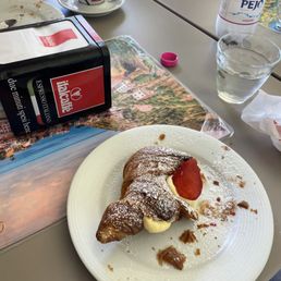 Cream and Strawberry Croissant