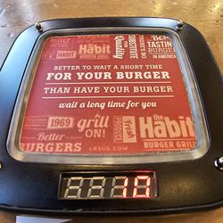 Habit Burger & Grill - They have an order alert system.