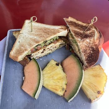 Corner Perk - Breakfast burrito on white toast - Cafes Near Me - Bluffton, South Carolina