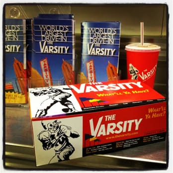 The Varsity - Box of goodies to go! - Burgers Near Me - Atlanta, Georgia The Varsity - Box of goodies to go! - Burgers Near Me - Atlanta, Georgia