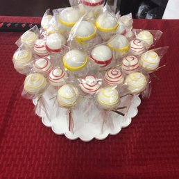 Yellow belt and red belt cakepops Yellow belt and red belt cakepops