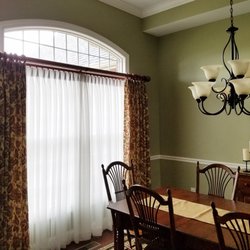 Eye on Design Window Treatments & More - Operational sheers with lined stationary side panels on custom dual rod systems - Shiloh IL