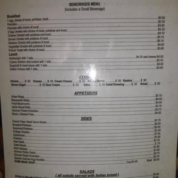 Mino 2 - Menu side 1 - Diners Near Me - Garrett, Indiana