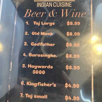 Marigold Indian Cuisine - Beer & wine menu - Indian Near Me - Bloomington, California Marigold Indian Cuisine - Beer & wine menu - Indian Near Me - Bloomington, California