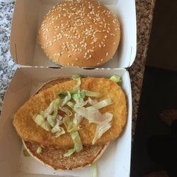 McDonald's - No may no lettuce  Mayo half a lettuce