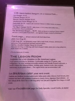 Menu photo 1 BrickHaus Bar & Grill Farley, IA
