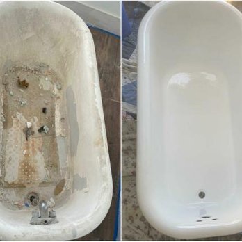 NuCoat Refinishing - Before and after of a claw foot tub - Refinishing Services Near Me NuCoat Refinishing - Before and after of a claw foot tub - Refinishing Services Near Me