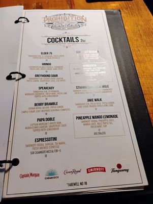 Menu photo 2 Prohibition Public House Ottawa, ON