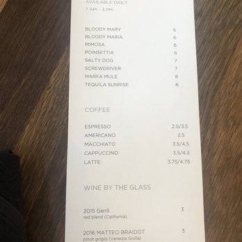 Bar Saint George - Beverage menu. - Bars Near Me - Marfa, Texas