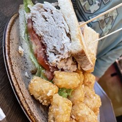 Three Peaks Kitchen + Bar - Turkey Club and tots!