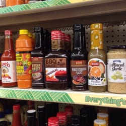 How cool that this Dollar Tree has quality brands including Texas Pete & Tapatío hot sauces, plus Badia marinade!