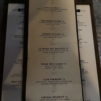 The Ice Plant - Drink menu - Cocktail Bars Near Me - St. Augustine, Florida