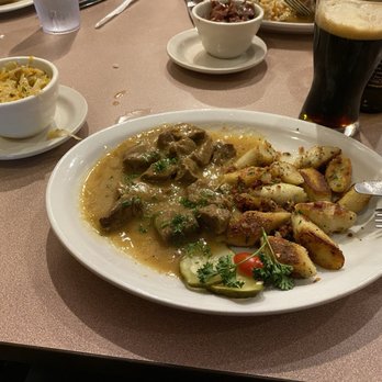 Eva's European Sweets - Goulash and dumpling with side of sauerkraut - Polish Near Me - Syracuse, New York