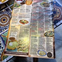 Hacienda Las Glorias - Menu from 8/15/23
