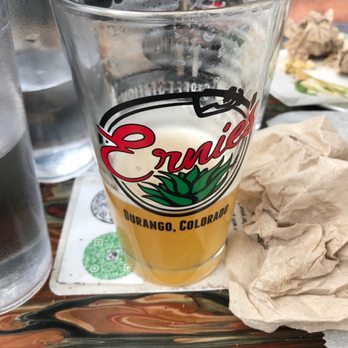Ernie's - a glass of beer and a sandwich - Cocktail Bars Near Me - Durango, Colorado