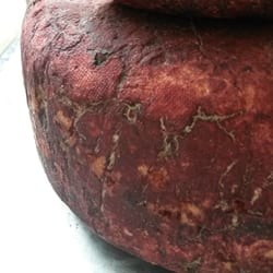 Moonstruck Organic Cheeses - Blackberry Blue - our Blossom's Blue spends a day in a blackberry port bath - the perfect taste of Salt Spring