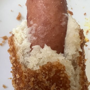 Mochinut - Uncooked corn dog with raw flour inside - Hot Dogs Near Me - La Crescenta, California Mochinut - Uncooked corn dog with raw flour inside - Hot Dogs Near Me - La Crescenta, California
