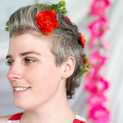 The Skin Bar Hair and Body Boutique - One of our lovely Earth Day hair models from our Grand Reawakening Ceremony!