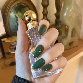 LN Nails & Spa - Green dip almond shaped manicure on my natural nails. - Nail Technicians Near Me - Seattle, Washington LN Nails & Spa - Green dip almond shaped manicure on my natural nails. - Nail Technicians Near Me - Seattle, Washington