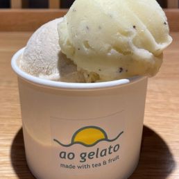 Chai Tea Gelato, Earl Gray Gelato, Hawaiian Liliko'i Sorbet Chai Tea Gelato, Earl Gray Gelato, Hawaiian Liliko'i Sorbet