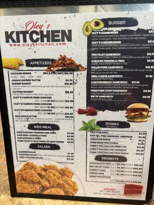 Menu photo 1 Oley's Kitchen & BBQ Orlando, FL Menu photo 1 Oley's Kitchen & BBQ Orlando, FL