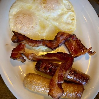 Abracadabra's - Over medium eggs, bacon and sausage - Breakfast & Brunch Near Me - Idaho Falls, Idaho