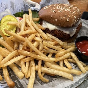 The Depot - Veggie burger and fries - Breakfast & Brunch Near Me - Leavenworth, Kansas