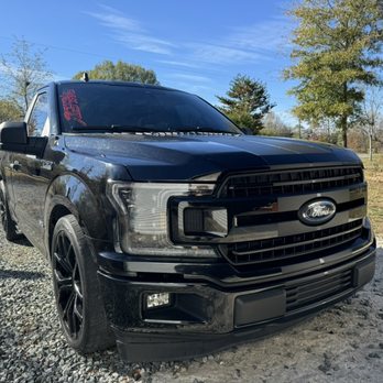 Mickey’s Kustom Garage - Custom matte black racing stripes - Car Window Tinting Near Me Mickey’s Kustom Garage - Custom matte black racing stripes - Car Window Tinting Near Me