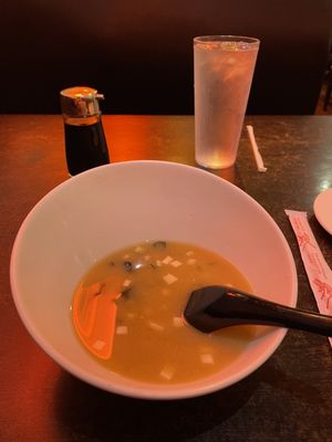 Photo of Izumi Sushi & Hibachi - Fargo, ND, US. Miso soup little salty but I am not a salt guy.