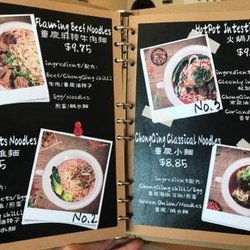 Some main noodle items. Believe there are 9 different noodle options.