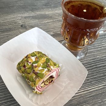 Habibi Falafel - Rose Turkish Delight and Black Tea - Falafel Near Me - San Francisco, California