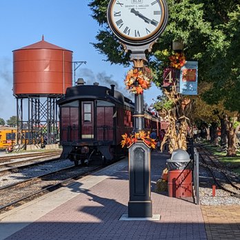 Strasburg Rail Road - Beautiful fall day at the train station. - Tours Near Me - Ronks, Pennsylvania Strasburg Rail Road - Beautiful fall day at the train station. - Tours Near Me - Ronks, Pennsylvania