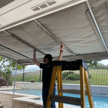 Powell Window Covering Solutions - Laz Perfecting the New Awning Placement - Shutters Near Me Powell Window Covering Solutions - Laz Perfecting the New Awning Placement - Shutters Near Me
