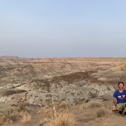 Angel Peak Scenic Area - Appreciating the colorful badlands.