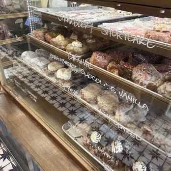 Parlor Doughnuts - Doughnut selection (one of two cases) - Coffee & Tea Near Me - Pensacola, Florida