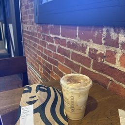 Gingerbread Latte and a chocolate croissant Gingerbread Latte and a chocolate croissant
