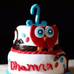Stromberg's Sugar Rush Cakes Etc. - Owl themed cake :) our baby was super excited and was all smiling :)