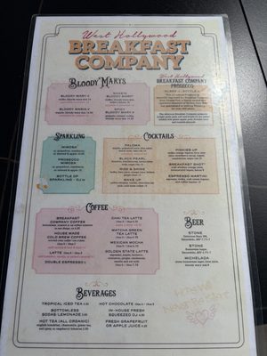 Menu photo 1 Breakfast Company West Hollywood, CA Menu photo 1 Breakfast Company West Hollywood, CA