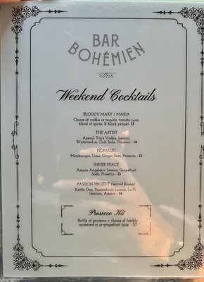 Menu photo 8 Bar Bohemien Culver City, CA Menu photo 8 Bar Bohemien Culver City, CA